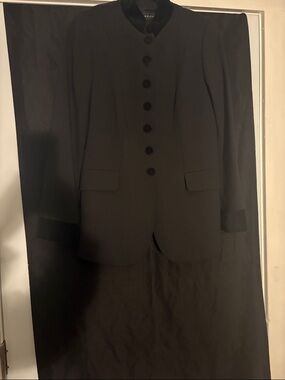 Dana Buchman Black Mandarin-Collar Blazer